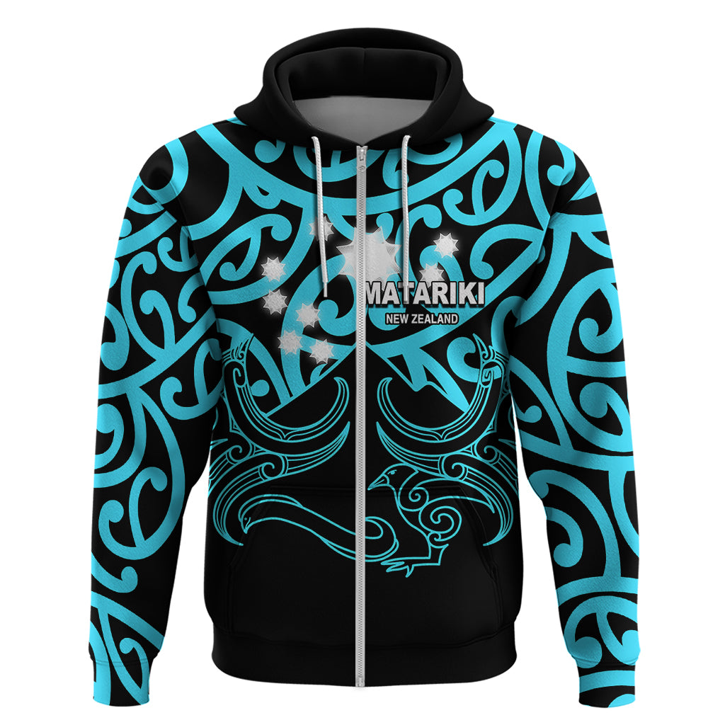 Matariki New Zealand Hoodie Maori New Year Light Blue LT6 - Vibe Hoodie Shop