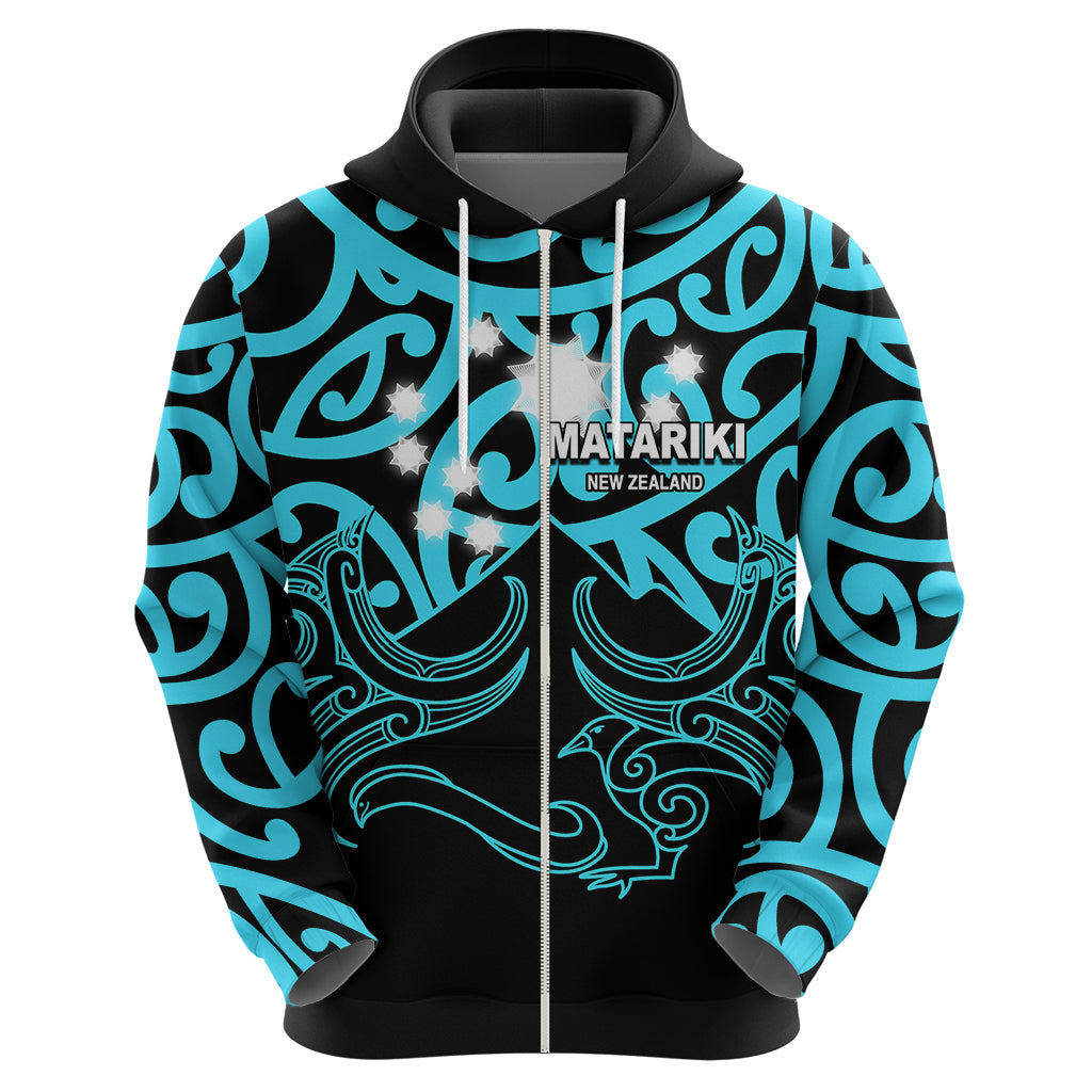 Matariki New Zealand Hoodie Maori New Year Light Blue LT6 - Vibe Hoodie Shop