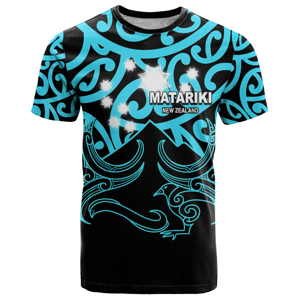 Matariki New Zealand T Shirt Maori New Year Light Blue - Vibe Hoodie Shop