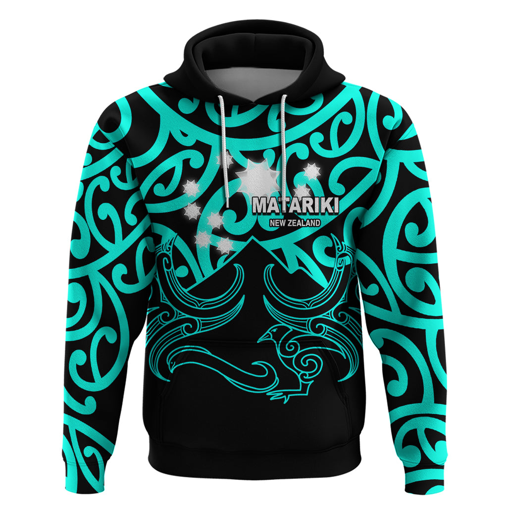 Matariki New Zealand Hoodie Maori New Year Turquoise LT6 - Vibe Hoodie Shop