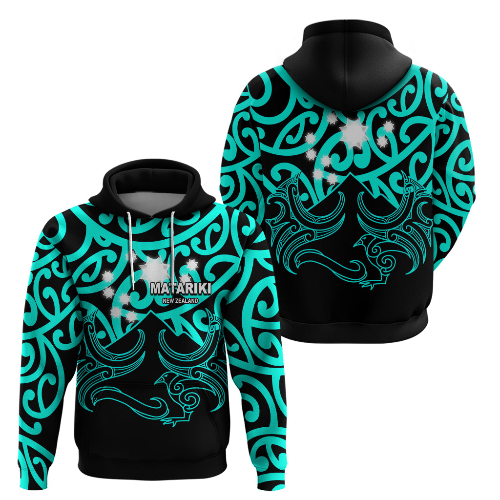 Matariki New Zealand Hoodie Maori New Year Turquoise LT6 - Vibe Hoodie Shop