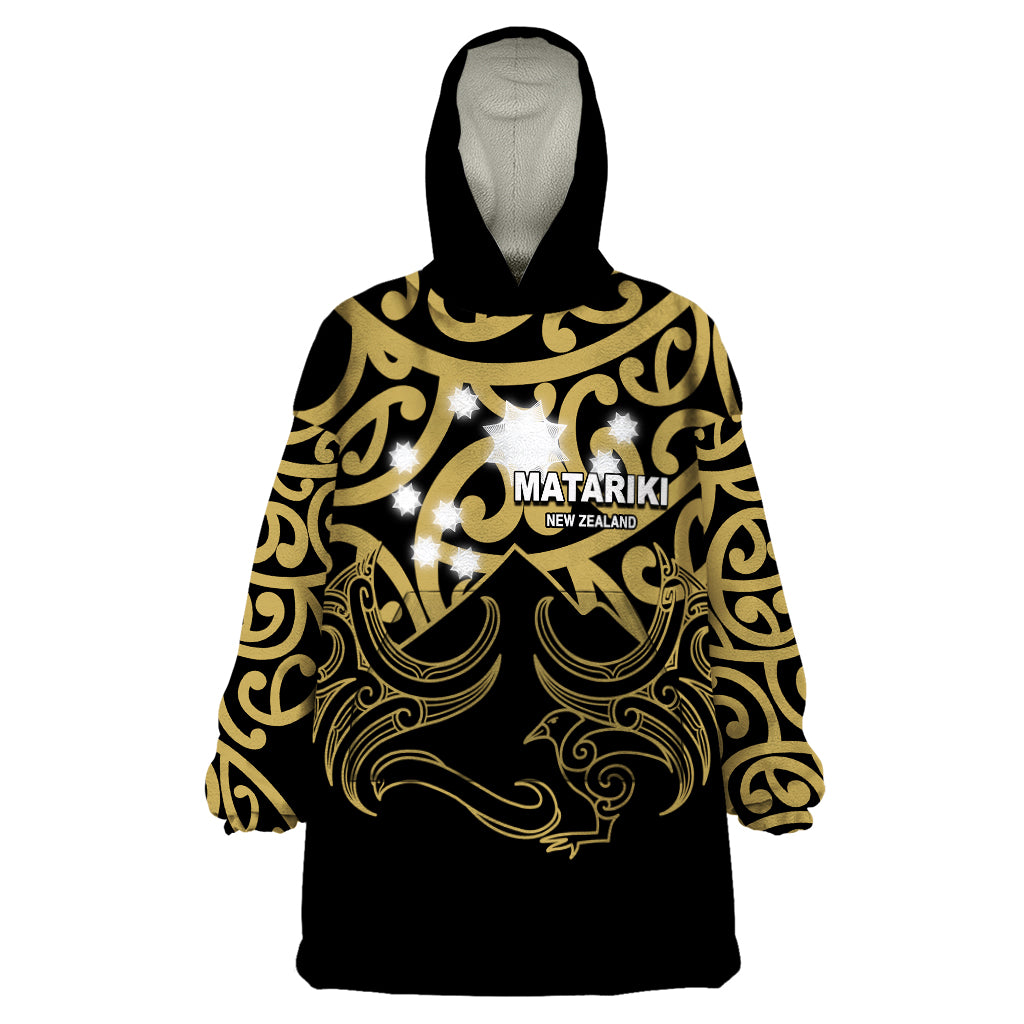 Matariki New Zealand Wearable Blanket Hoodie Maori New Year Gold - Vibe Hoodie Shop