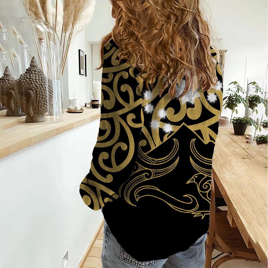 Matariki New Zealand Women Casual Shirt Maori New Year Gold - Vibe Hoodie Shop