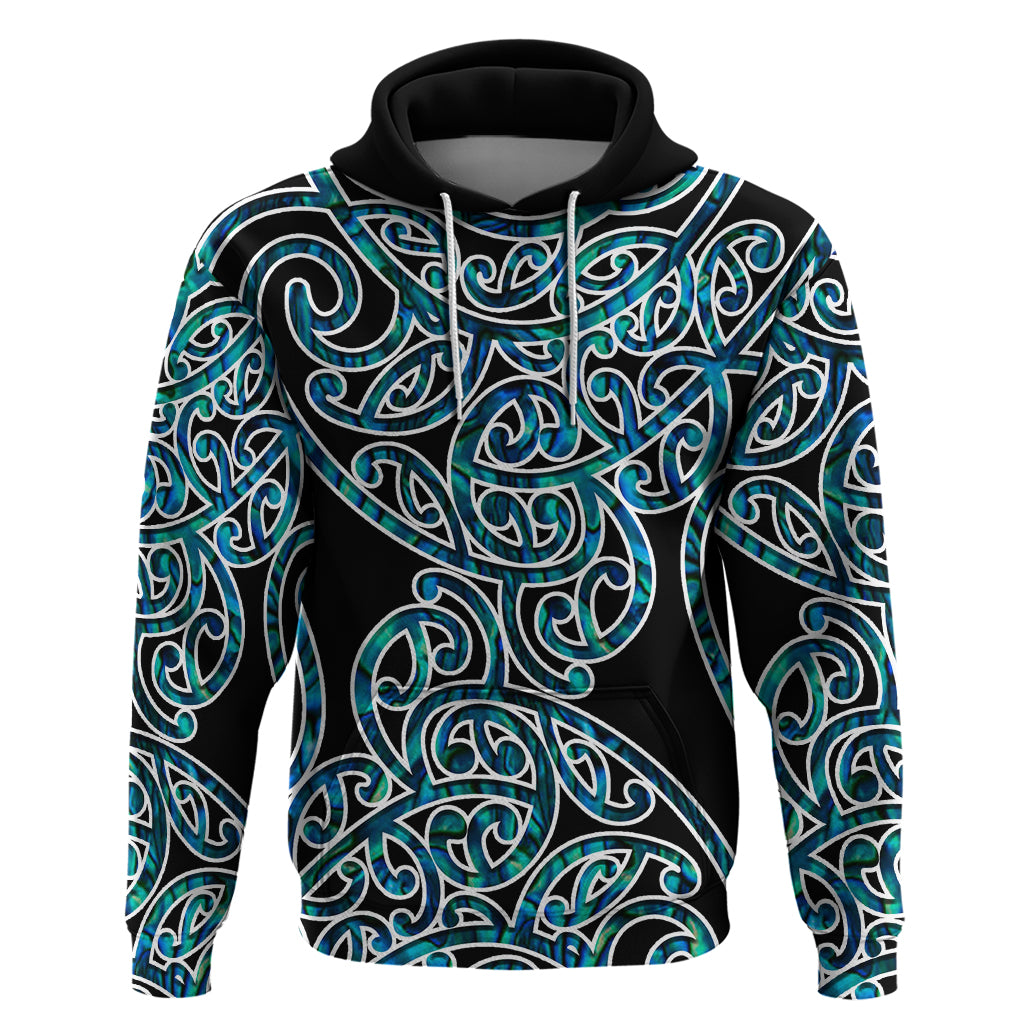 New Zealand Hoodie Maori Pattern Papua Shell LT6 - Vibe Hoodie Shop