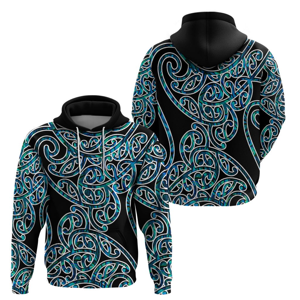 New Zealand Hoodie Maori Pattern Papua Shell LT6 - Vibe Hoodie Shop