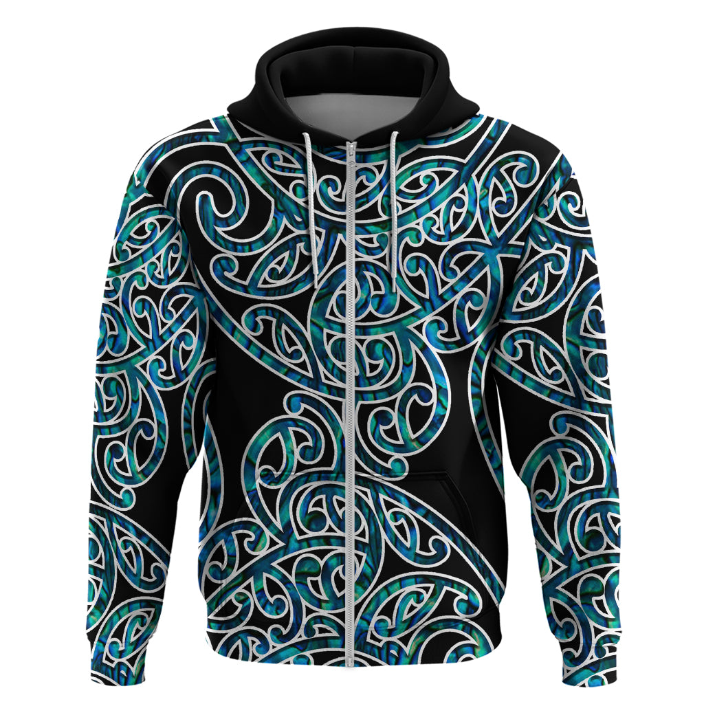 New Zealand Hoodie Maori Pattern Papua Shell LT6 - Vibe Hoodie Shop