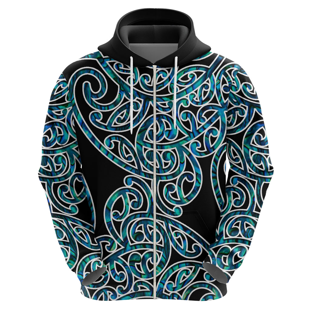 New Zealand Hoodie Maori Pattern Papua Shell LT6 - Vibe Hoodie Shop