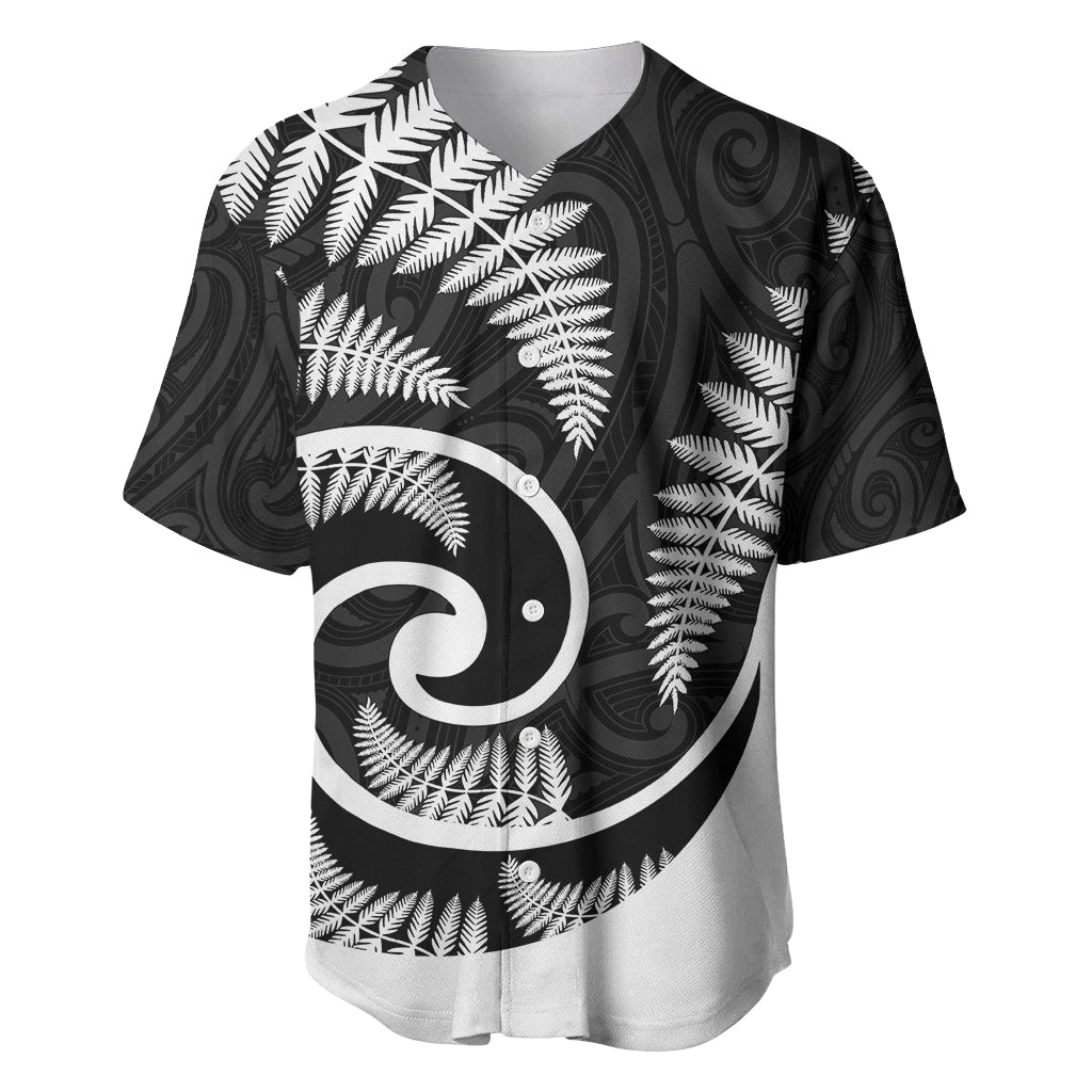 New Zealand Baseball Jersey Maori With Silver Fern White - Vibe Hoodie Shop