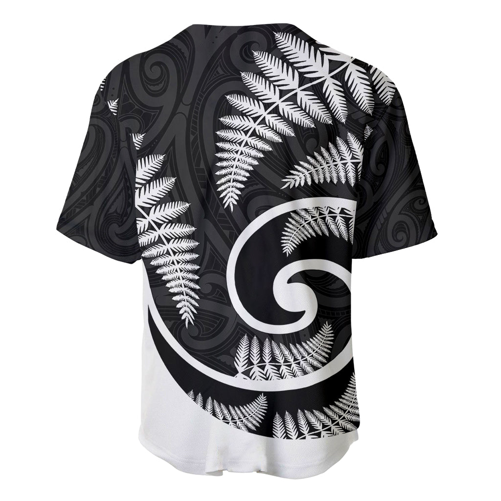 New Zealand Baseball Jersey Maori With Silver Fern White - Vibe Hoodie Shop