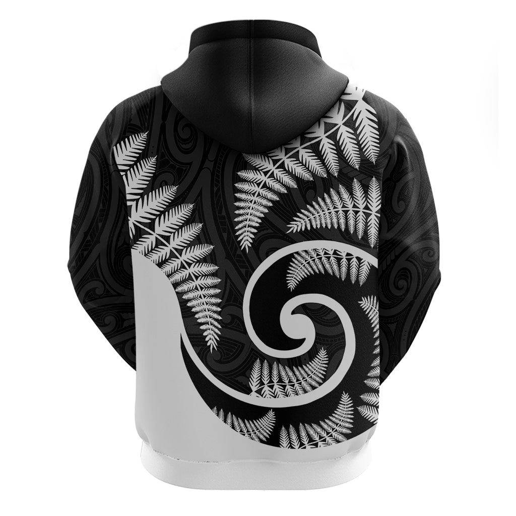 New Zealand Hoodie Maori With Silver Fern White LT6 - Vibe Hoodie Shop