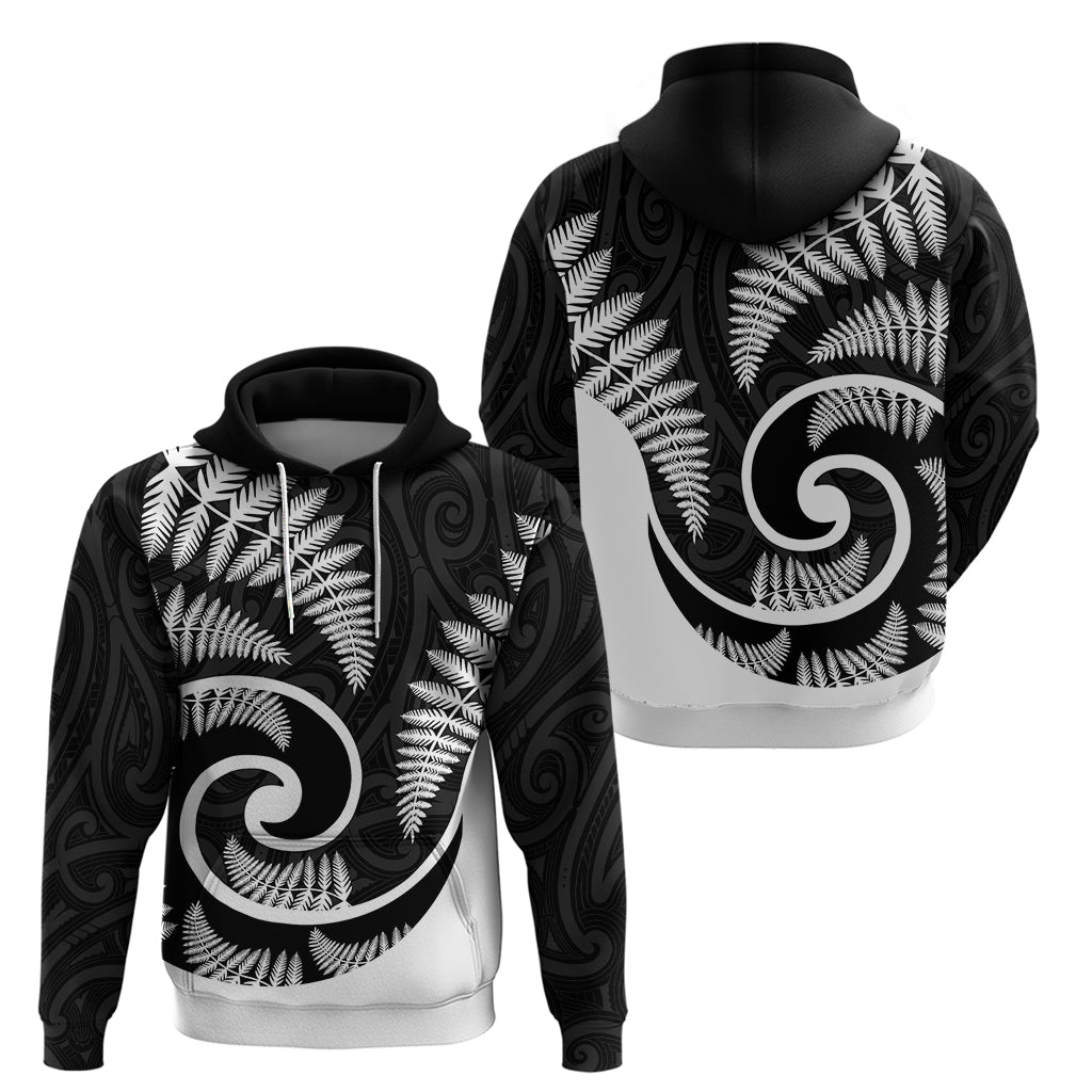 New Zealand Hoodie Maori With Silver Fern White LT6 - Vibe Hoodie Shop