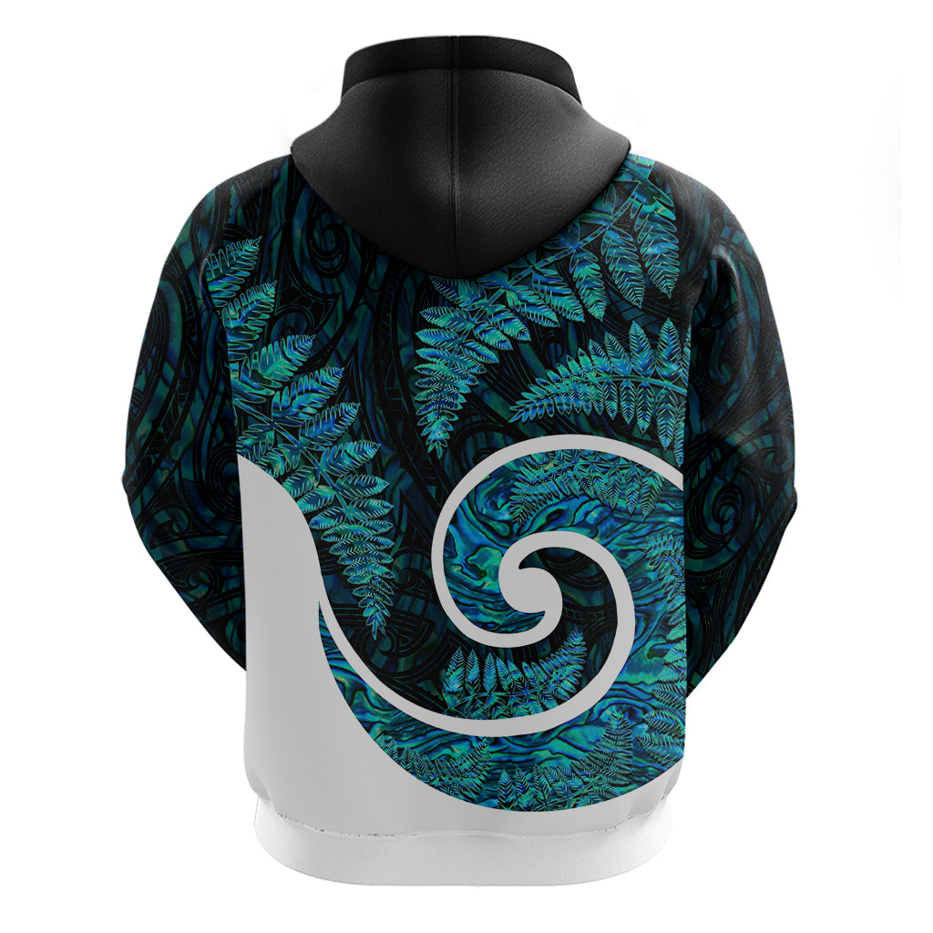 New Zealand Hoodie Maori With Silver Fern Papua Shell Green Ver.1 LT6 - Vibe Hoodie Shop