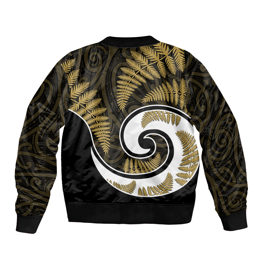 new-zealand-sleeve-zip-bomber-jacket-maori-with-silver-fern-gold