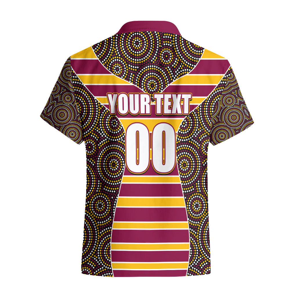 NRL - Boncos Hawaiian Shirt Mix Dot Aboriginal - Vibe Hoodie Shop
