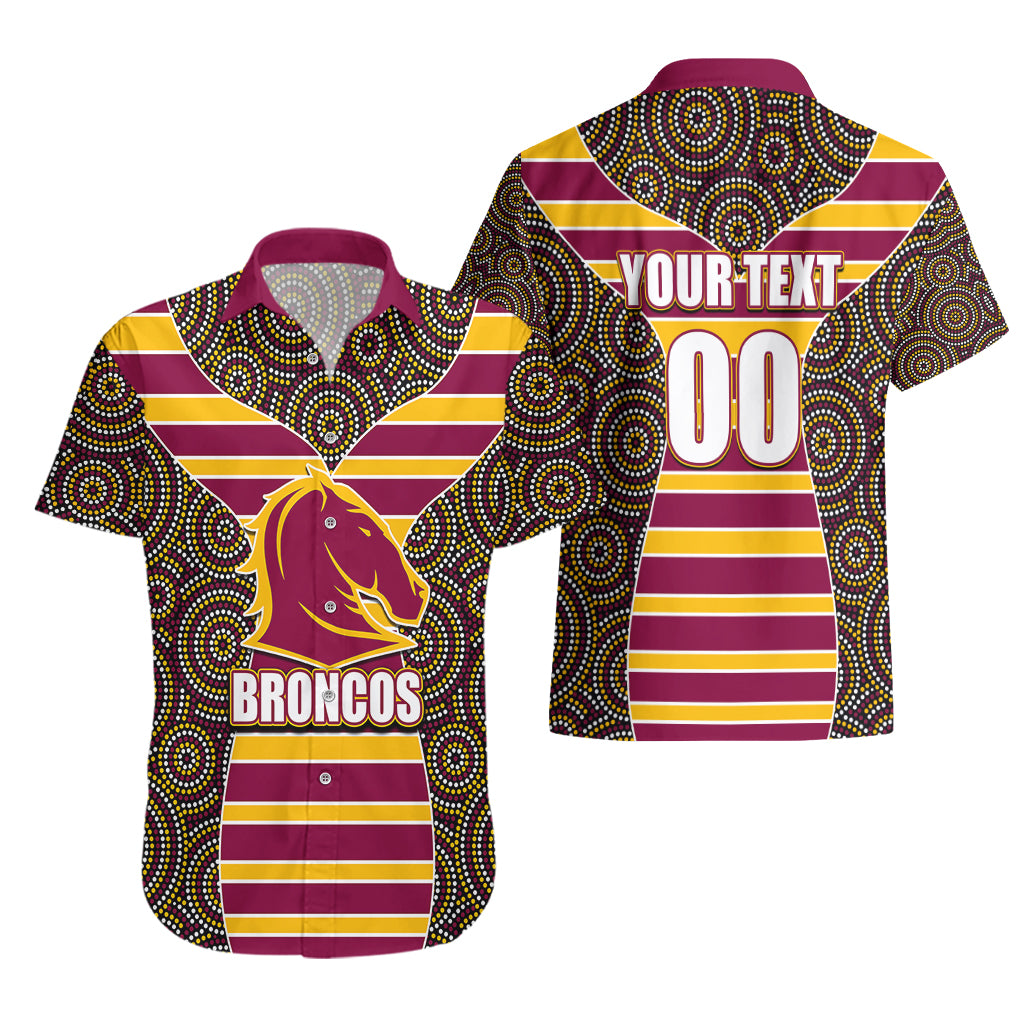 NRL - Boncos Hawaiian Shirt Mix Dot Aboriginal - Vibe Hoodie Shop