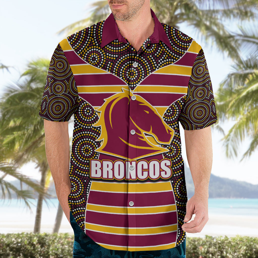 NRL - Boncos Hawaiian Shirt Mix Dot Aboriginal - Vibe Hoodie Shop