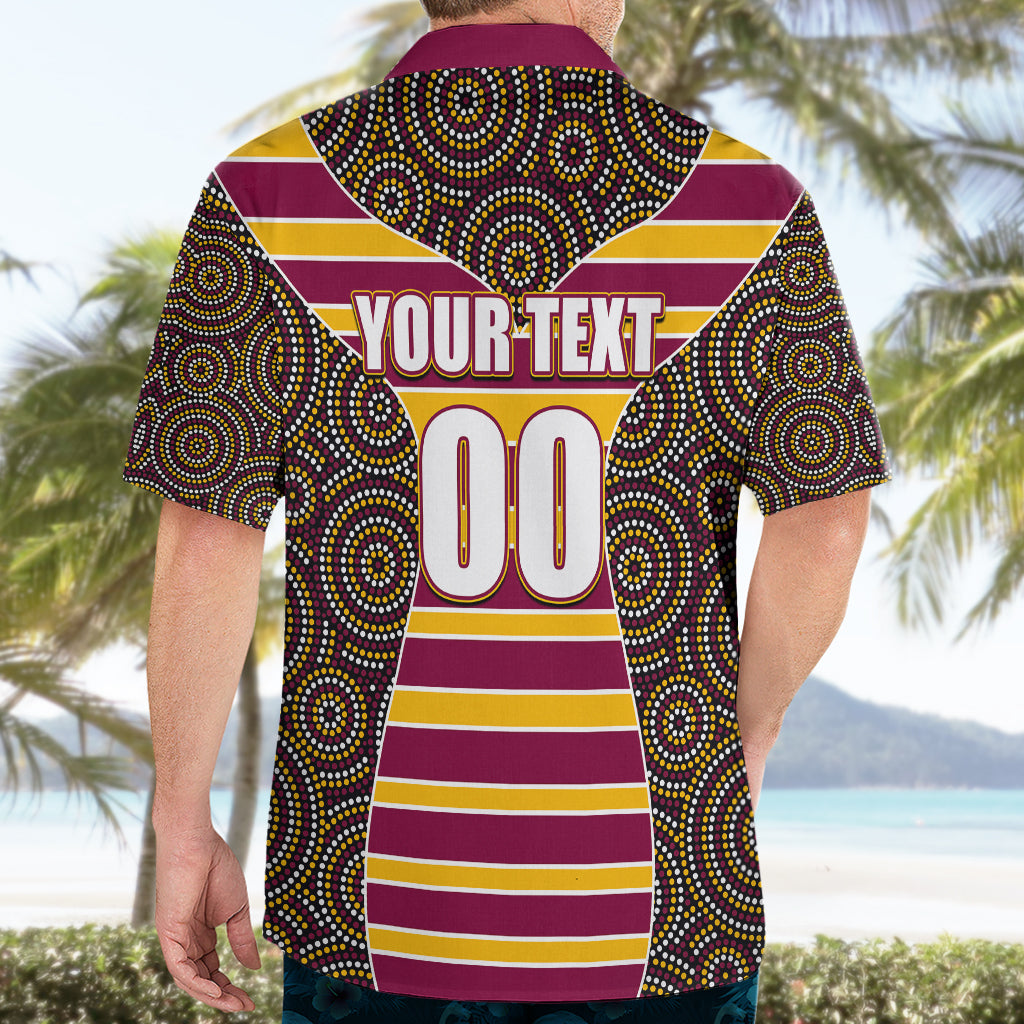 NRL - Boncos Hawaiian Shirt Mix Dot Aboriginal - Vibe Hoodie Shop