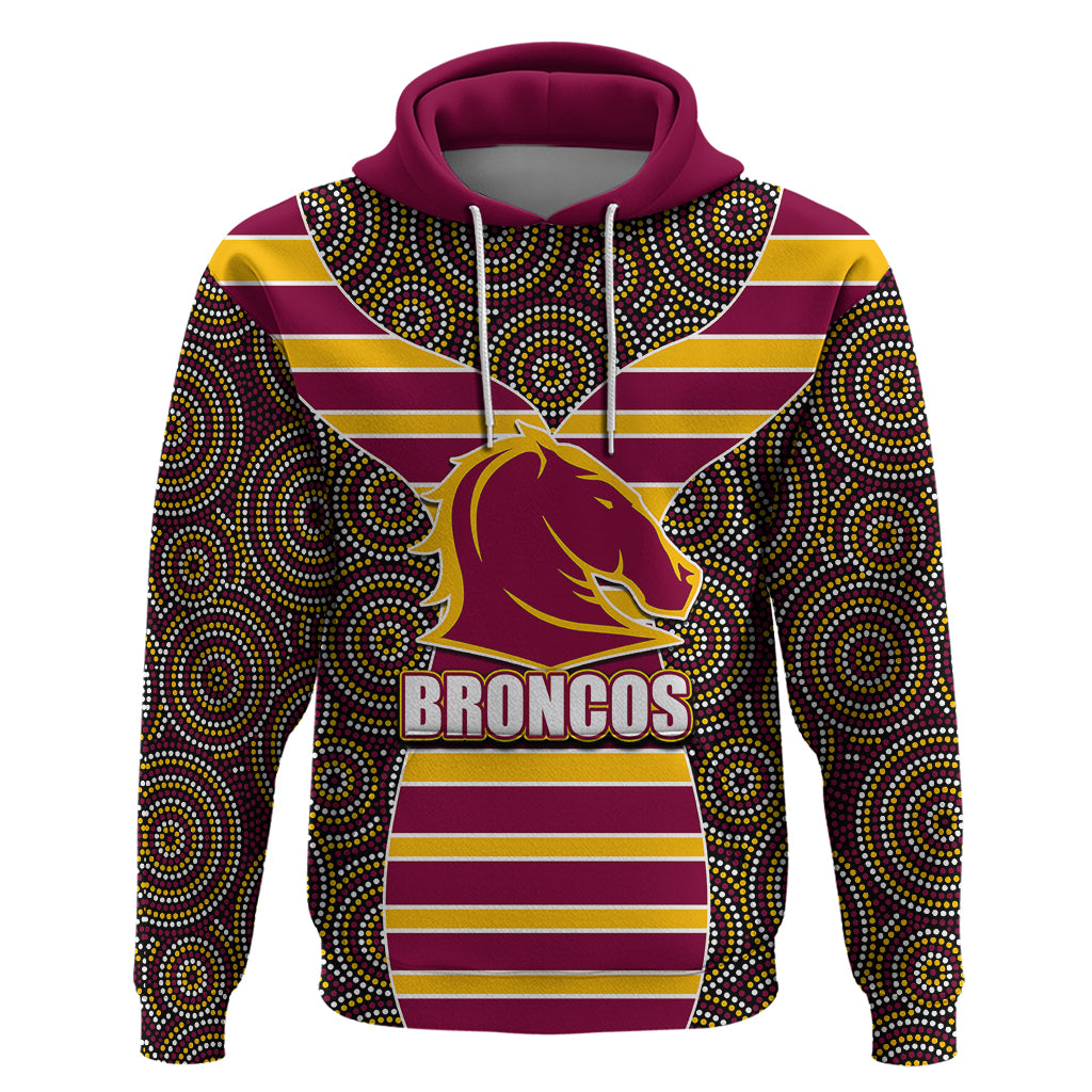 NRL - Boncos Hoodie Mix Dot Aboriginal LT6 - Vibe Hoodie Shop