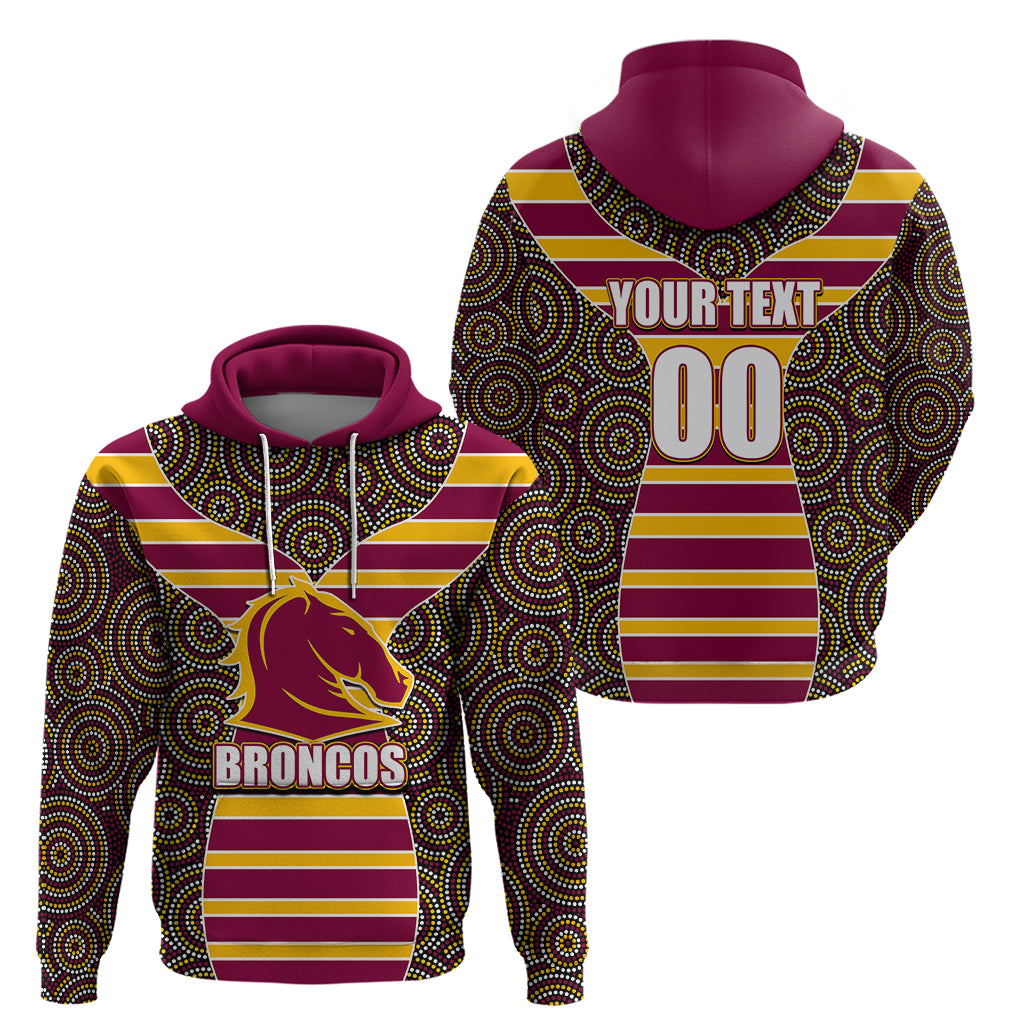 NRL - Boncos Hoodie Mix Dot Aboriginal LT6 - Vibe Hoodie Shop