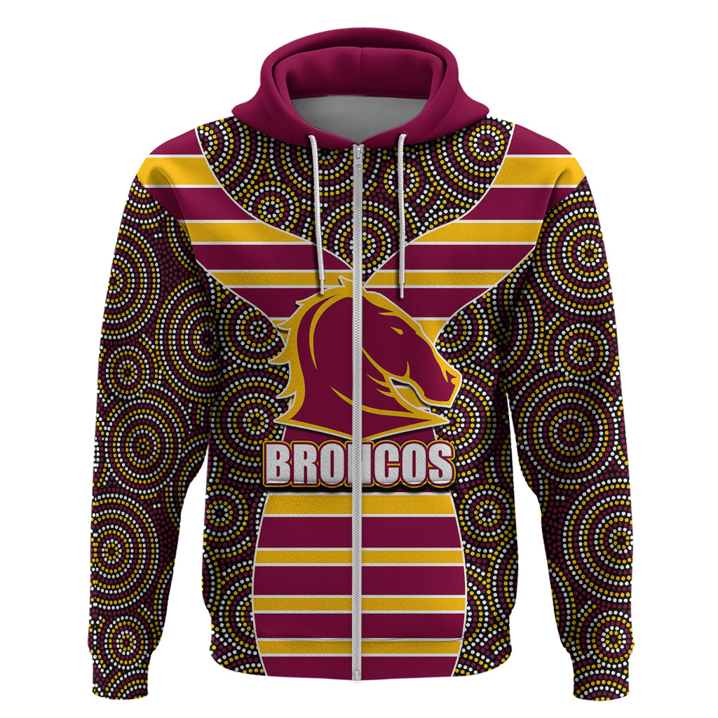 NRL - Boncos Hoodie Mix Dot Aboriginal LT6 - Vibe Hoodie Shop
