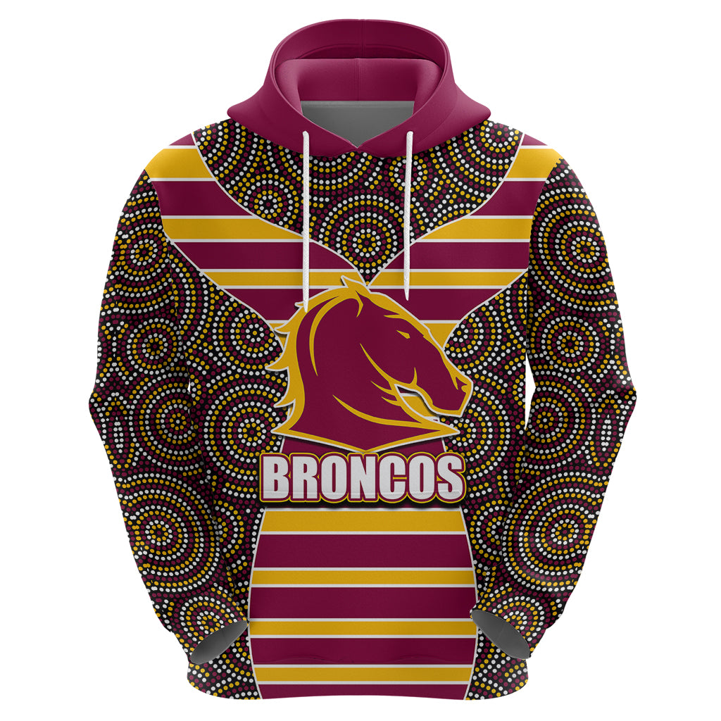 NRL - Boncos Hoodie Mix Dot Aboriginal LT6 - Vibe Hoodie Shop