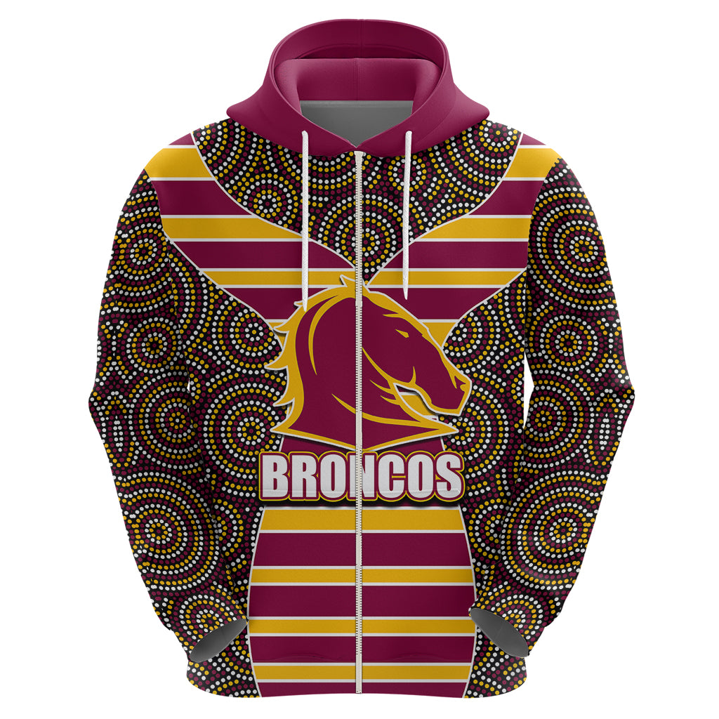 NRL - Boncos Hoodie Mix Dot Aboriginal LT6 - Vibe Hoodie Shop