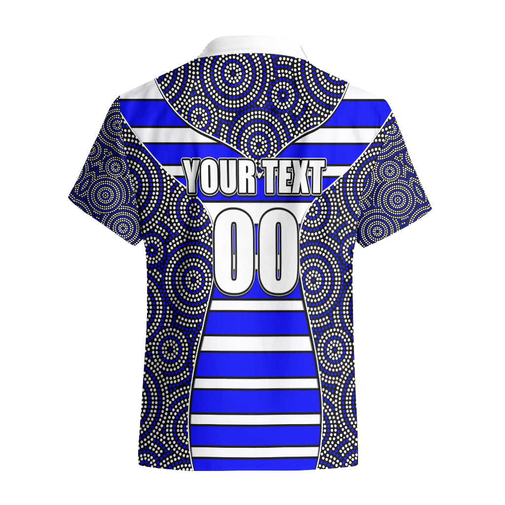 NRL - Bulldogs Hawaiian Shirt Mix Dot Aboriginal - Vibe Hoodie Shop