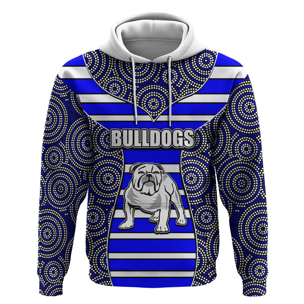 NRL - Bulldogs Hoodie Mix Dot Aboriginal LT6 - Vibe Hoodie Shop