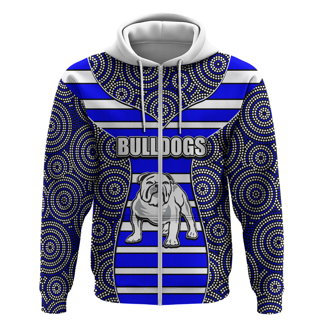 NRL - Bulldogs Hoodie Mix Dot Aboriginal LT6 - Vibe Hoodie Shop