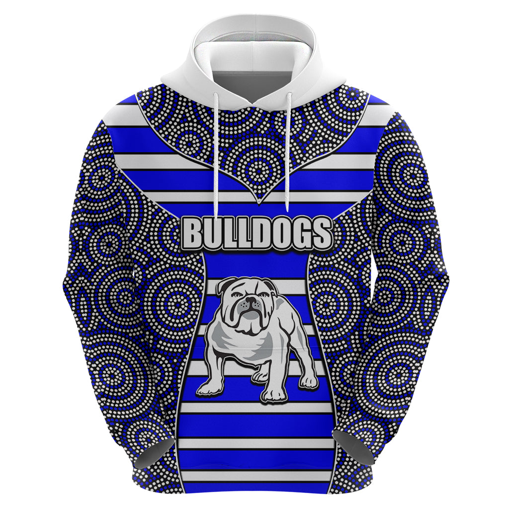 NRL - Bulldogs Hoodie Mix Dot Aboriginal LT6 - Vibe Hoodie Shop