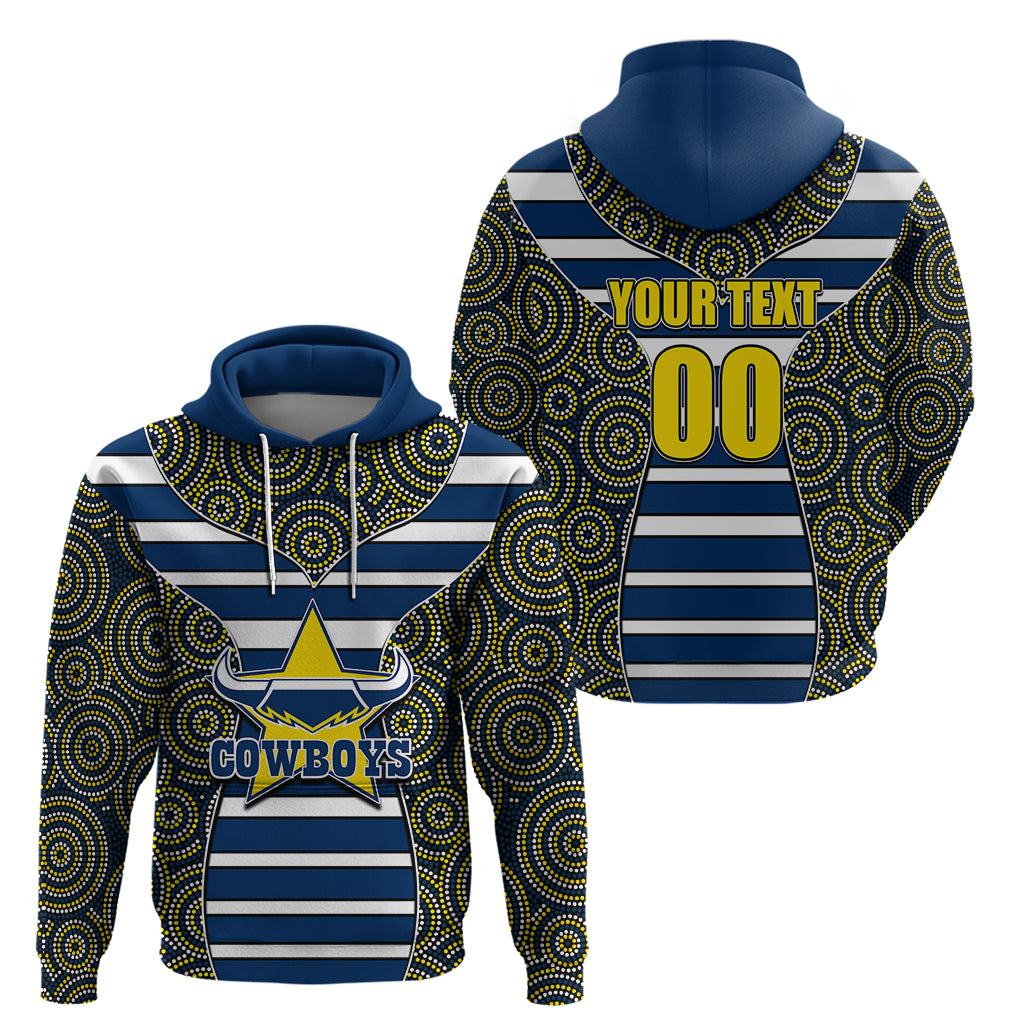 NRL - Cowboys Hoodie Mix Dot Aboriginal LT6 - Vibe Hoodie Shop