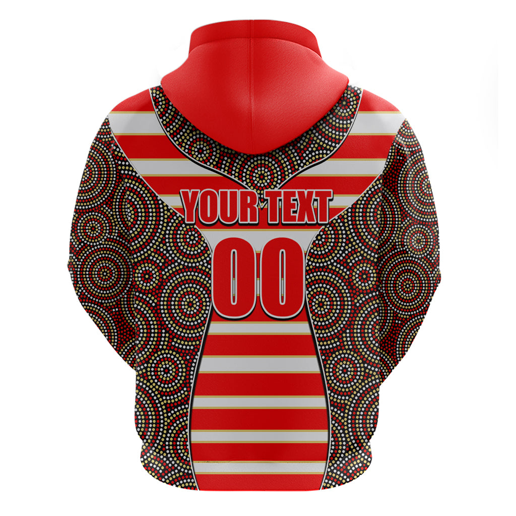 NRL - Dolphins Hoodie Mix Dot Aboriginal LT6 - Vibe Hoodie Shop