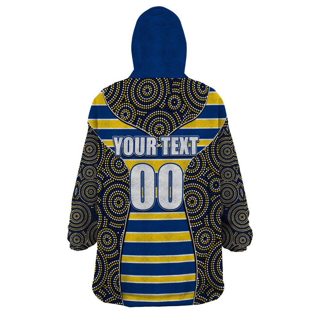 NRL - Eels Wearable Blanket Hoodie Mix Dot Aboriginal - Vibe Hoodie Shop