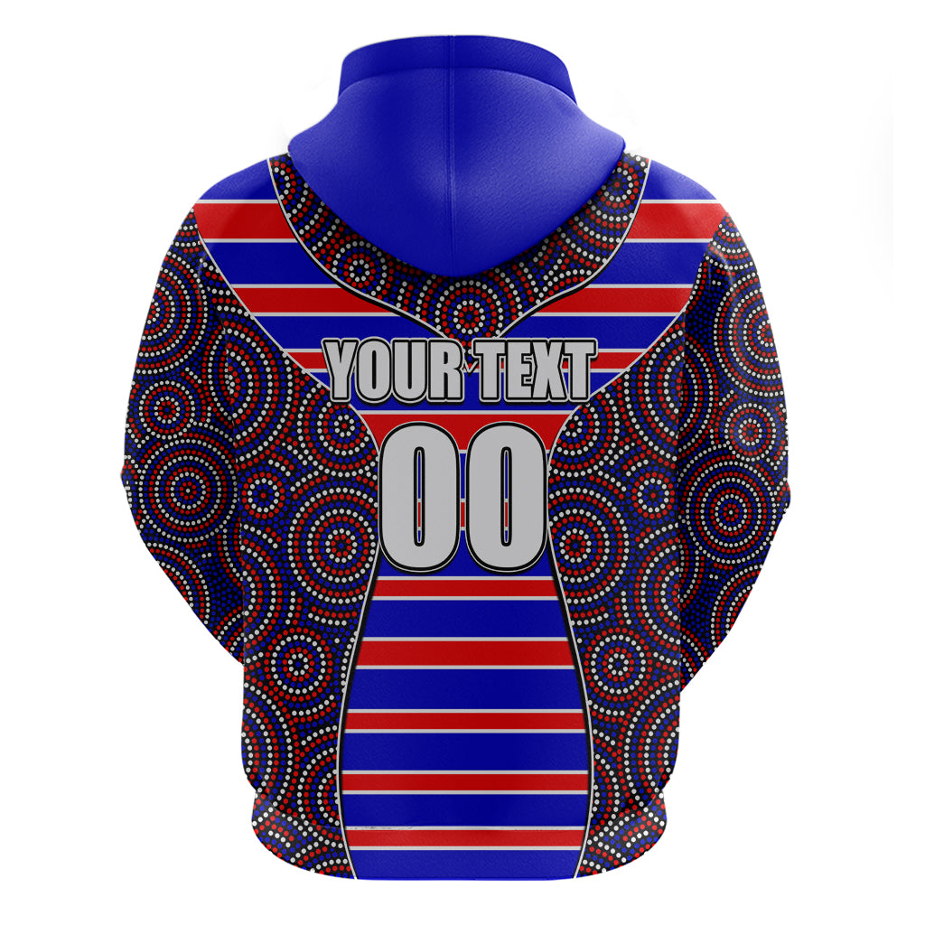 NRL - Knights Hoodie Mix Dot Aboriginal LT6 - Vibe Hoodie Shop