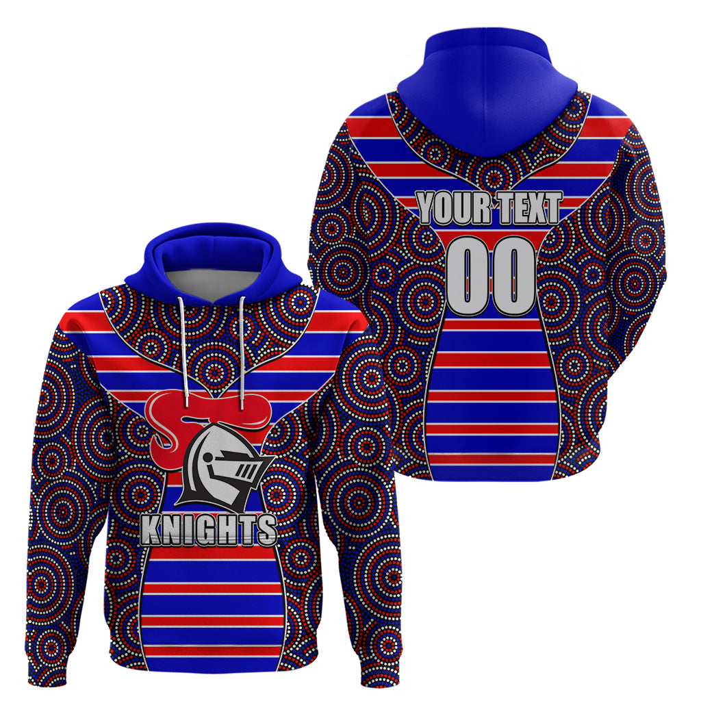 NRL - Knights Hoodie Mix Dot Aboriginal LT6 - Vibe Hoodie Shop