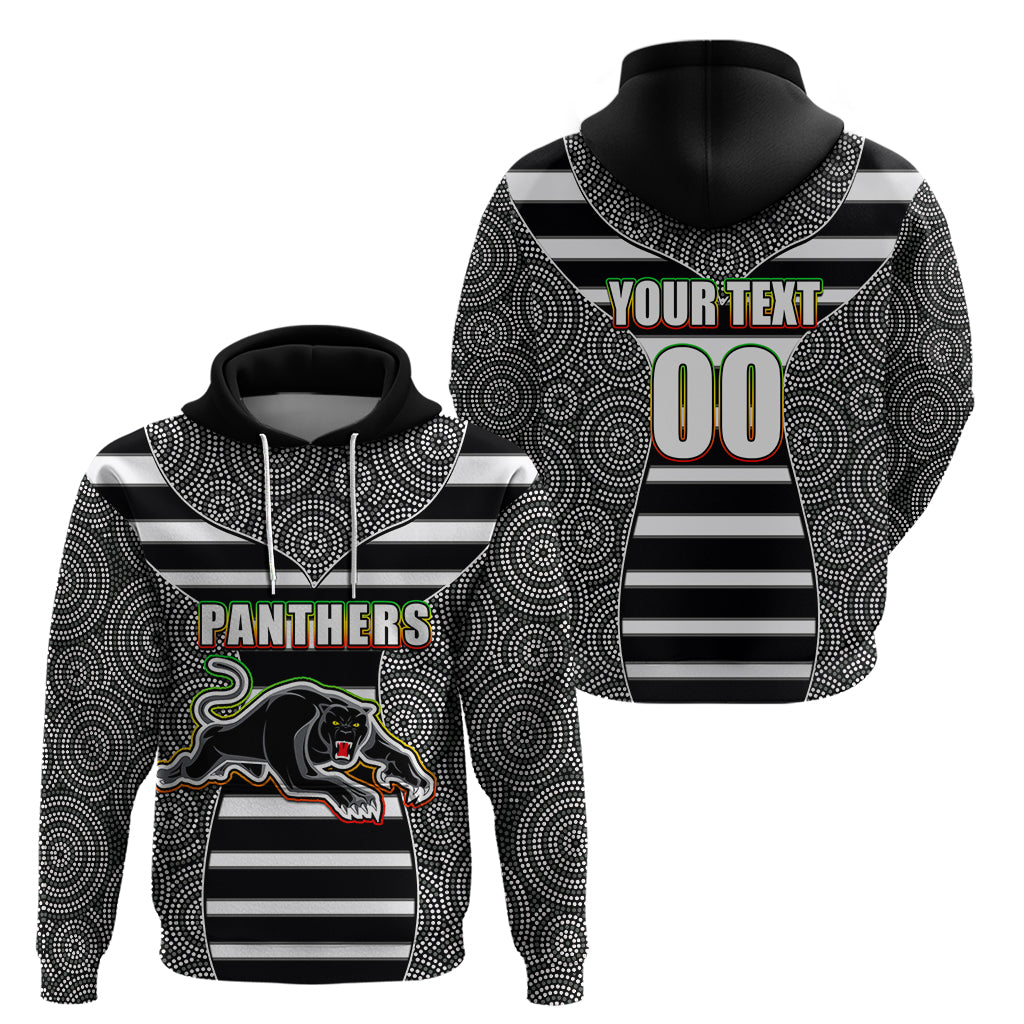 NRL - Panthers Hoodie Mix Dot Aboriginal Black Version LT6 - Vibe Hoodie Shop