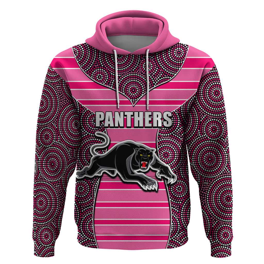 NRL - Panthers Hoodie Mix Dot Aboriginal Pink Version LT6 - Vibe Hoodie Shop