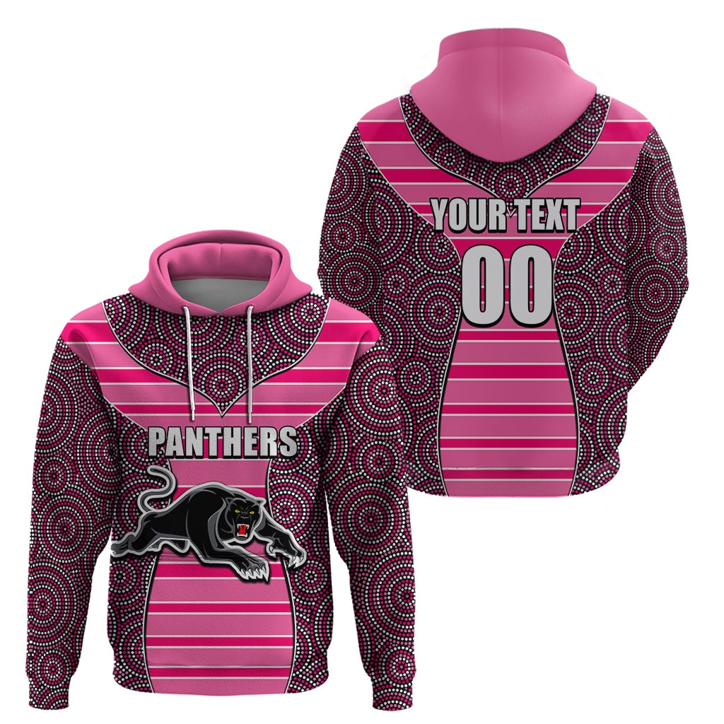 NRL - Panthers Hoodie Mix Dot Aboriginal Pink Version LT6 - Vibe Hoodie Shop