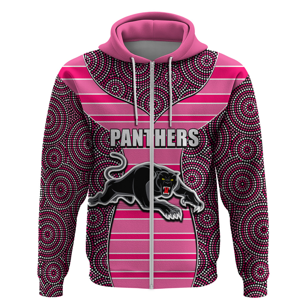 NRL - Panthers Hoodie Mix Dot Aboriginal Pink Version LT6 - Vibe Hoodie Shop