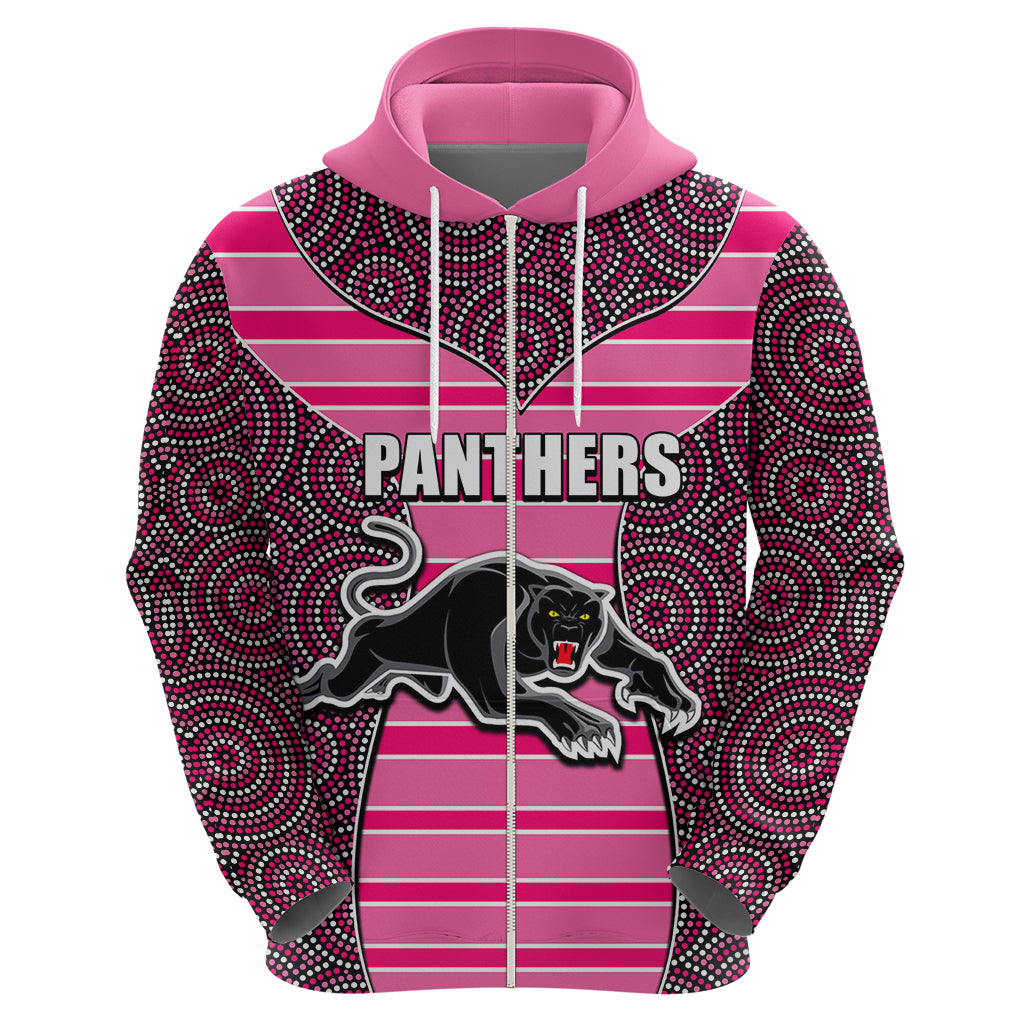 NRL - Panthers Hoodie Mix Dot Aboriginal Pink Version LT6 - Vibe Hoodie Shop