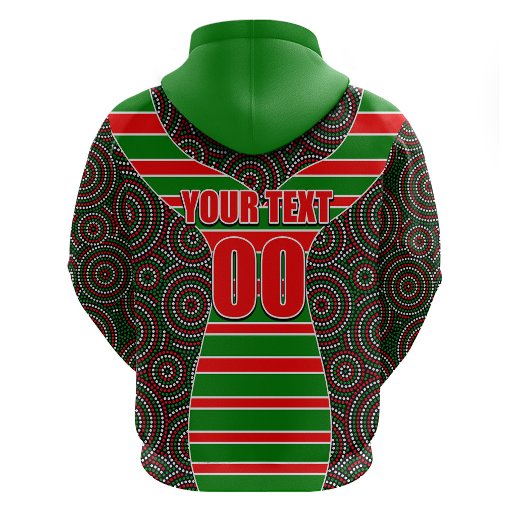 NRL - Rabbitohs Hoodie Mix Dot Aboriginal LT6 - Vibe Hoodie Shop