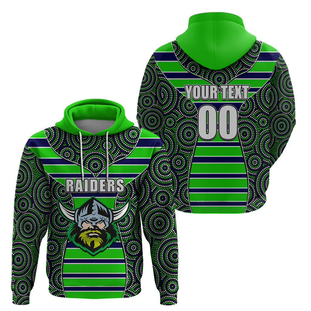 NRL - Raiders Hoodie Mix Dot Aboriginal LT6 - Vibe Hoodie Shop