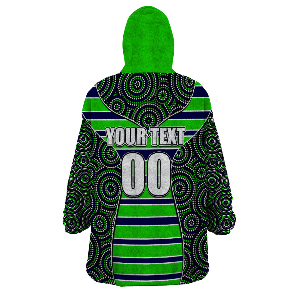 NRL - Raiders Wearable Blanket Hoodie Mix Dot Aboriginal - Vibe Hoodie Shop