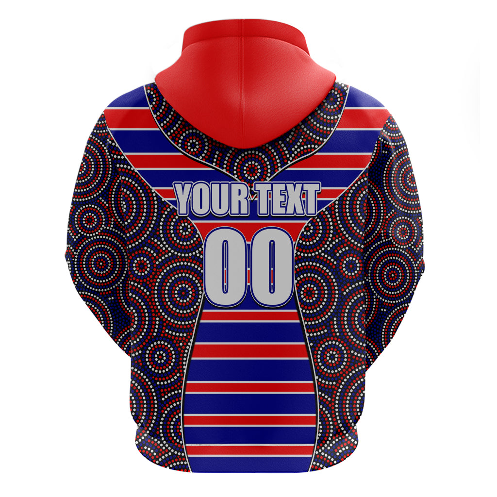 NRL - Rooster Hoodie Mix Dot Aboriginal LT6 - Vibe Hoodie Shop