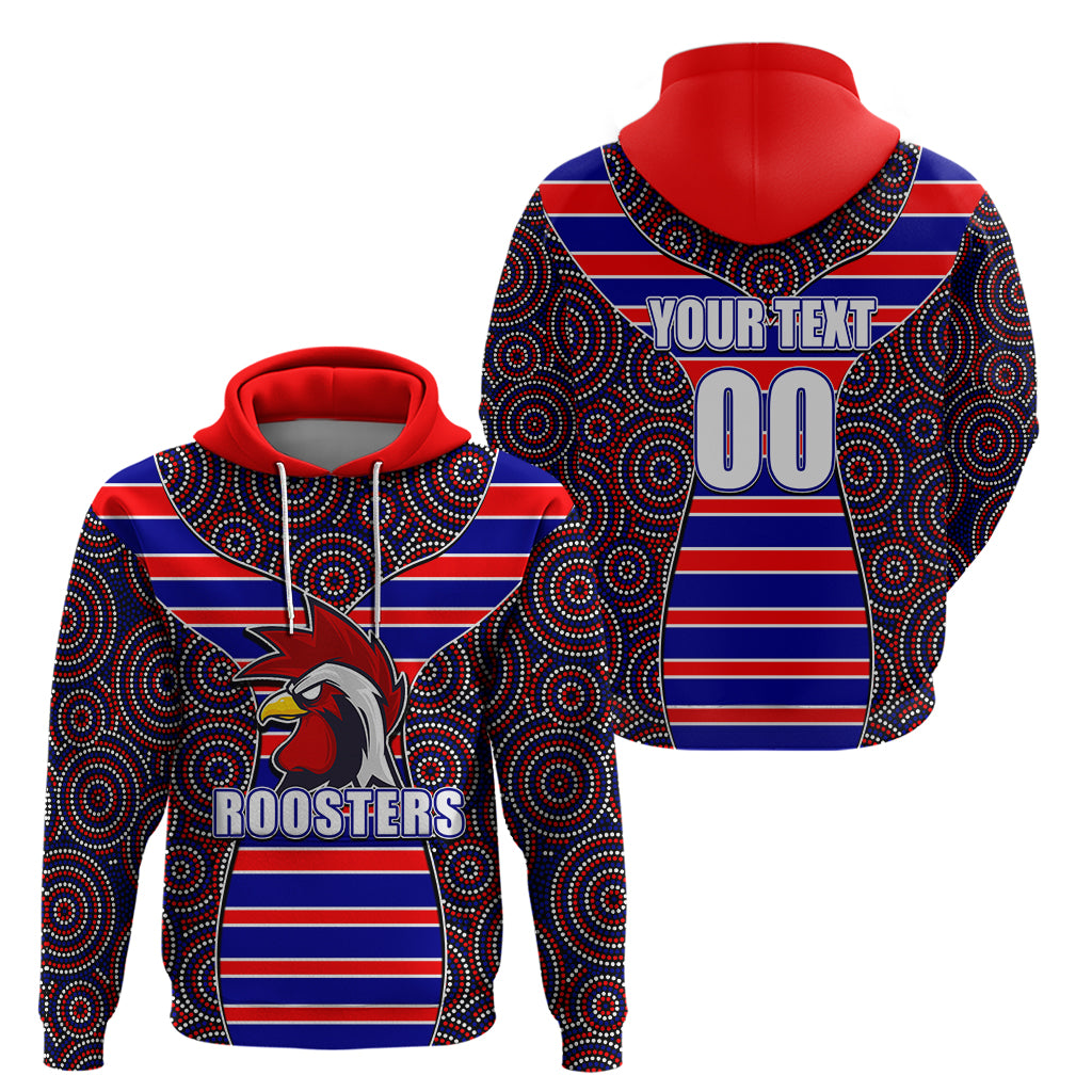 NRL - Rooster Hoodie Mix Dot Aboriginal LT6 - Vibe Hoodie Shop