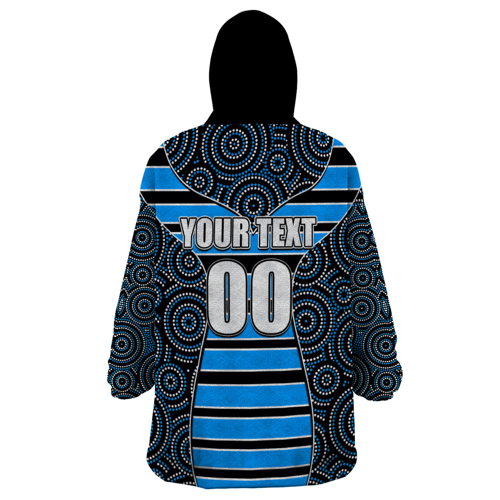 NRL - Sharks Wearable Blanket Hoodie Mix Dot Aboriginal - Vibe Hoodie Shop