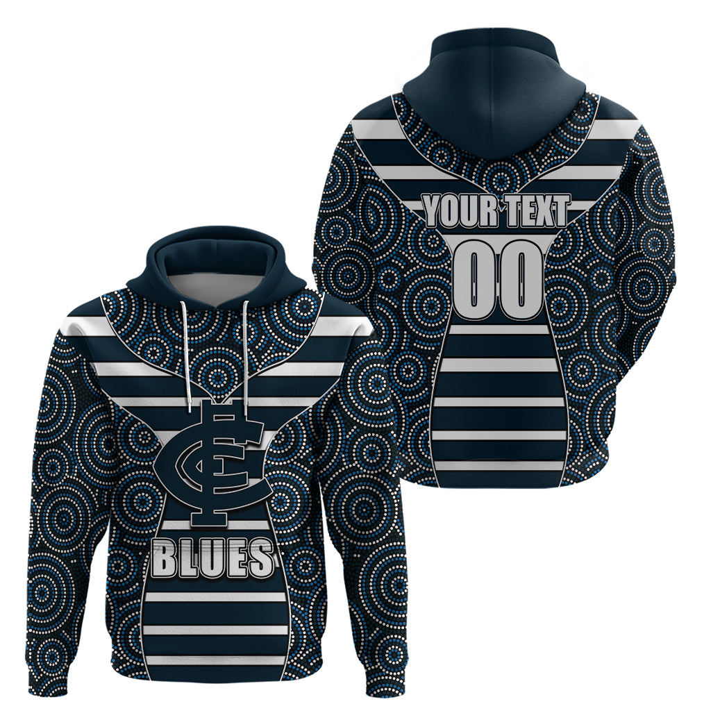 AFL - Blues Hoodie Mix Dot Aboriginal LT6 - Vibe Hoodie Shop