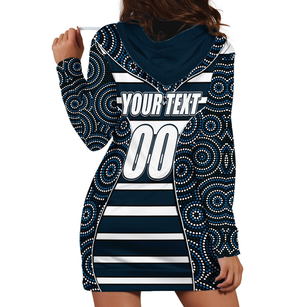 AFL - Blues Hoodie Dress Mix Dot Aboriginal - Vibe Hoodie Shop