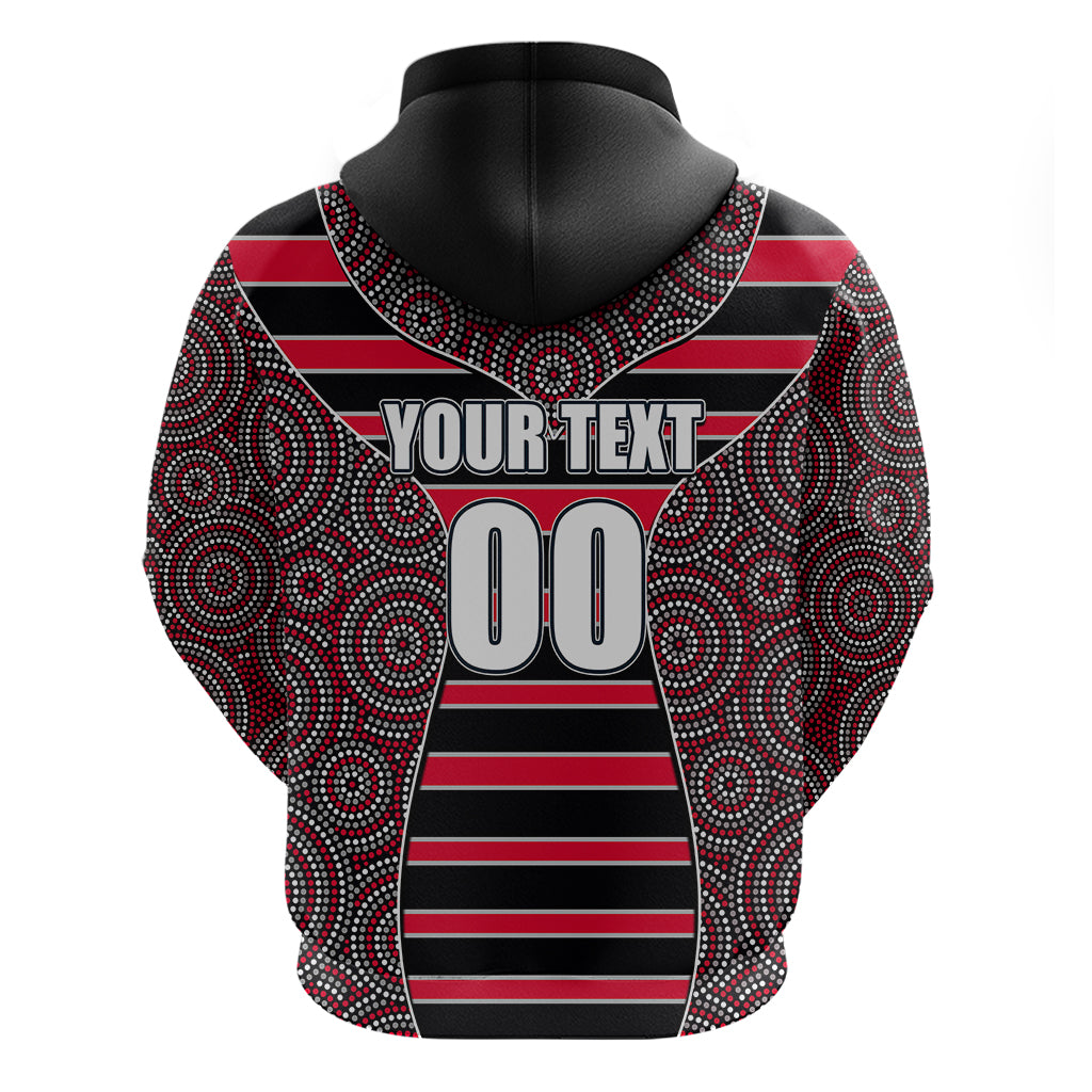 AFL - Bombers Hoodie Mix Dot Aboriginal LT6 - Vibe Hoodie Shop