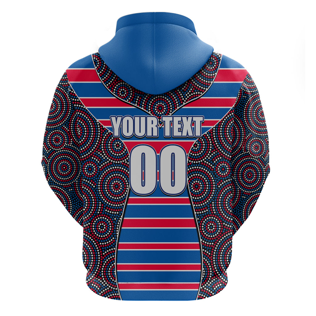 AFL - Bulldogs Hoodie Mix Dot Aboriginal LT6 - Vibe Hoodie Shop